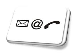 Simboli di telefono, email e lettera
