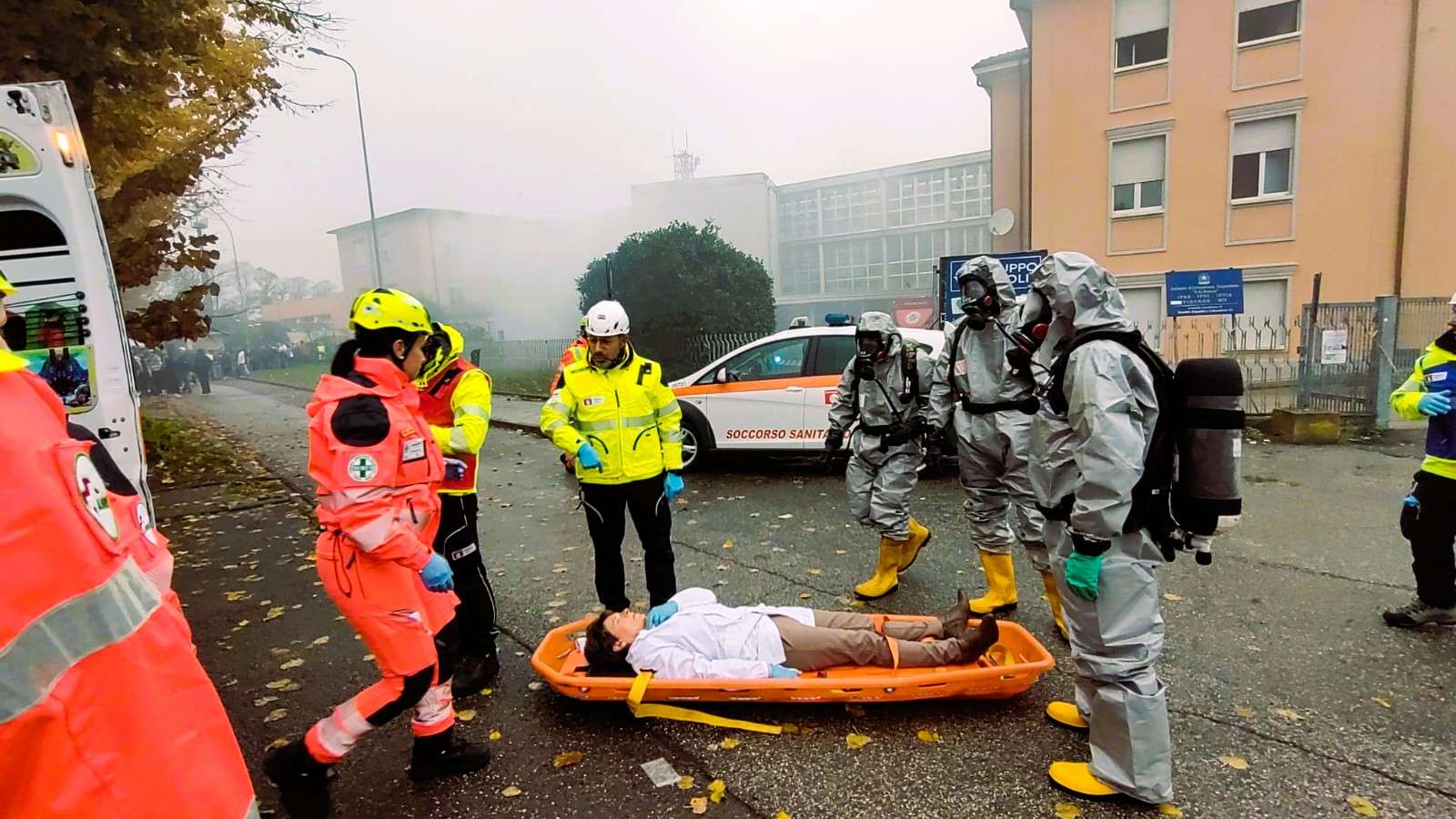 immagine A Viadana (MN) una simulazione di maxi emergenza coinvolge 400 studenti e docenti