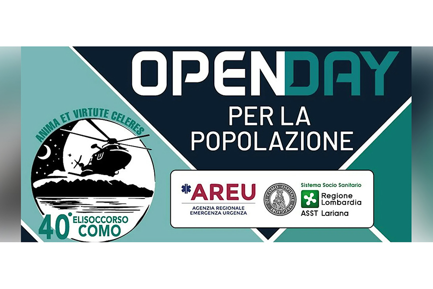 immagine Como, Open Day alla base dell’elisoccorso per il 40° anniversario del Servizio regionale